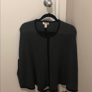 Forever 21 Gray/Black Poncho Sweater